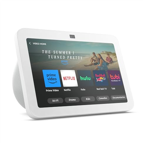 Echo Show 8 (3rd Gen, 2023 release) | With Spatial Audio, Smart Home Hub, and Alexa | Glacier White