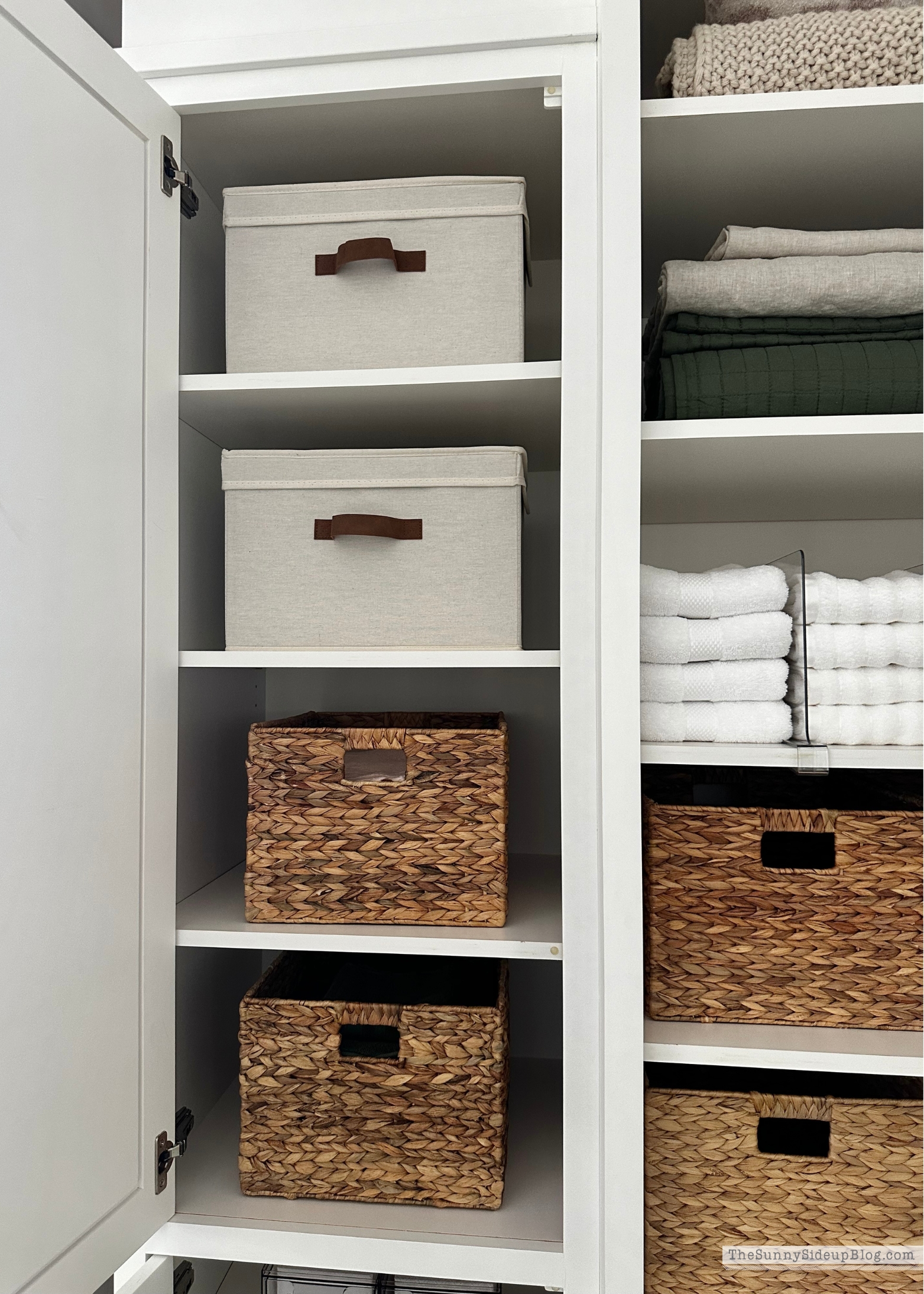 Wayfair Organized Linen Cupboard (Sunny Side Up Blog)