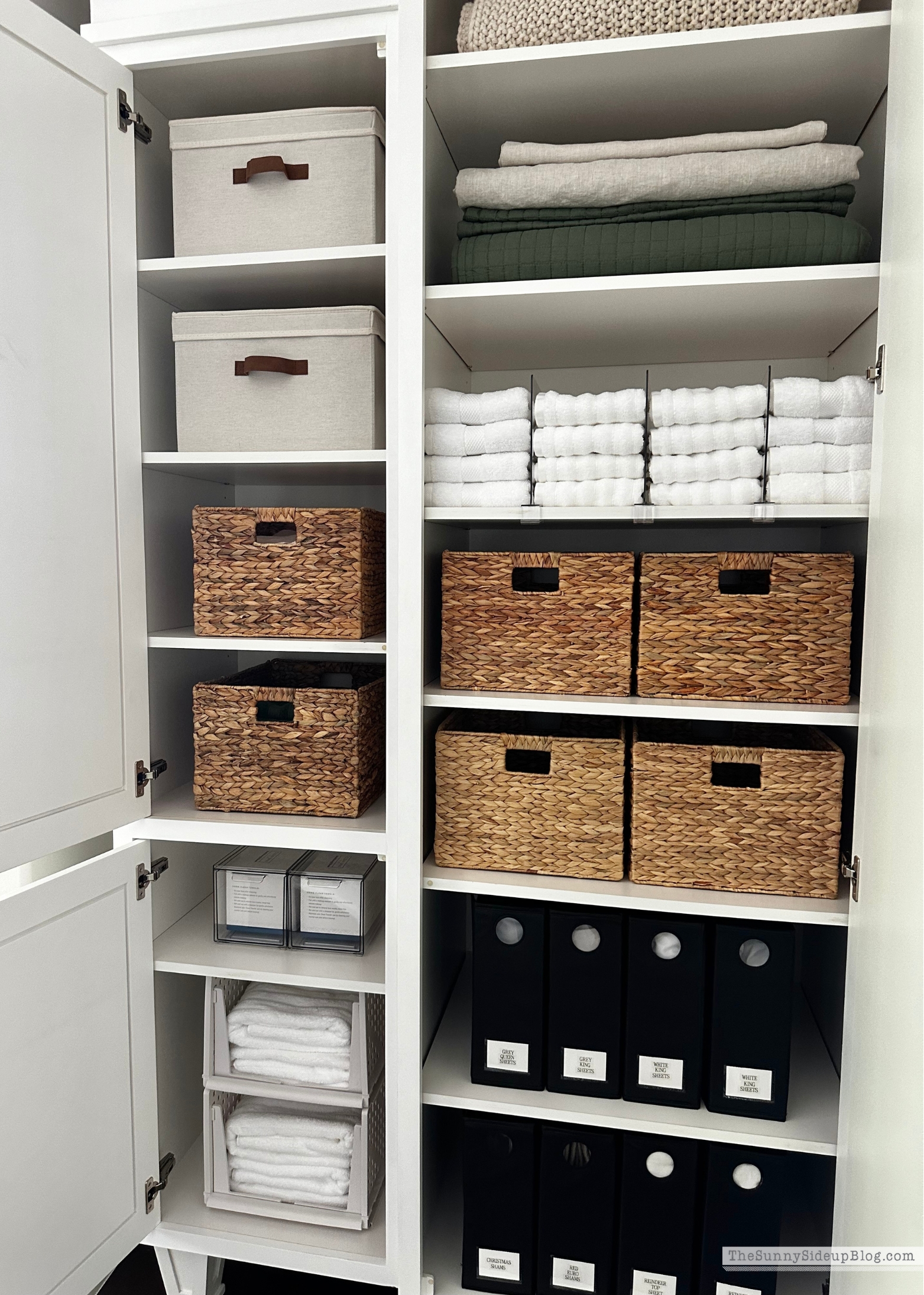 Wayfair Organized Linen Cupboard (Sunny Side Up Blog)