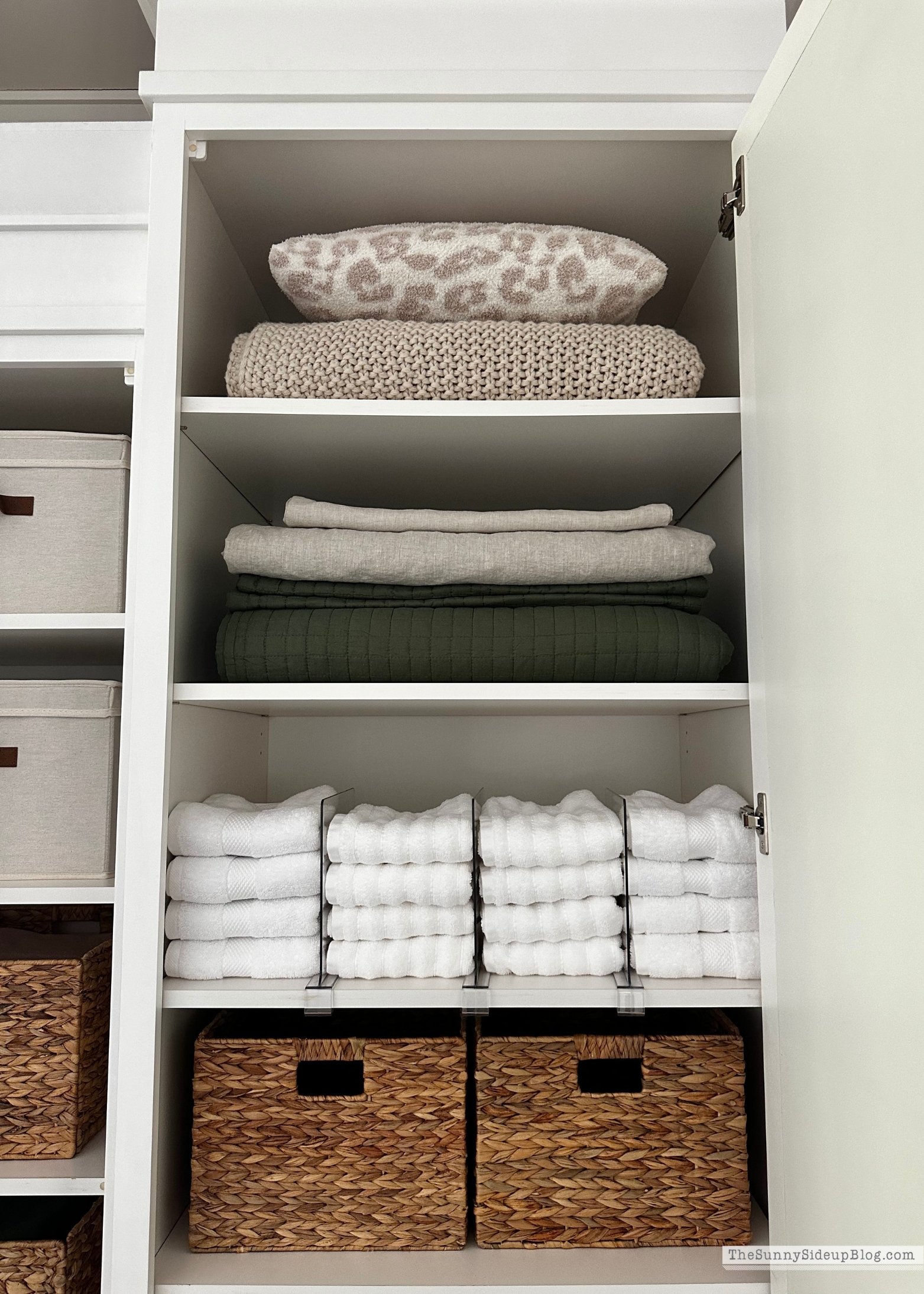 Wayfair Organized Linen Cupboard (Sunny Side Up Blog)