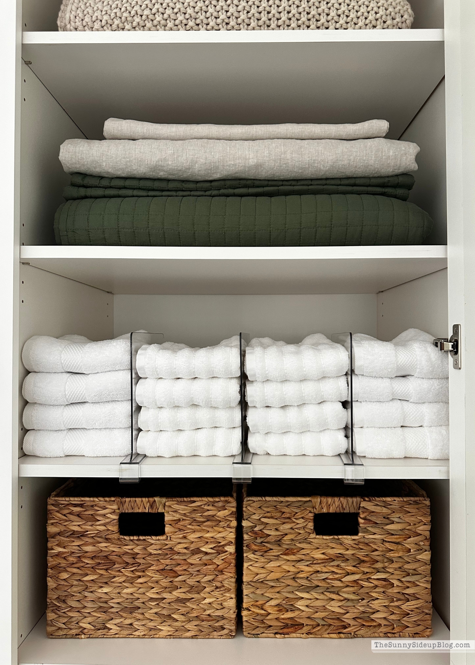 Wayfair Organized Linen Cupboard (Sunny Side Up Blog)