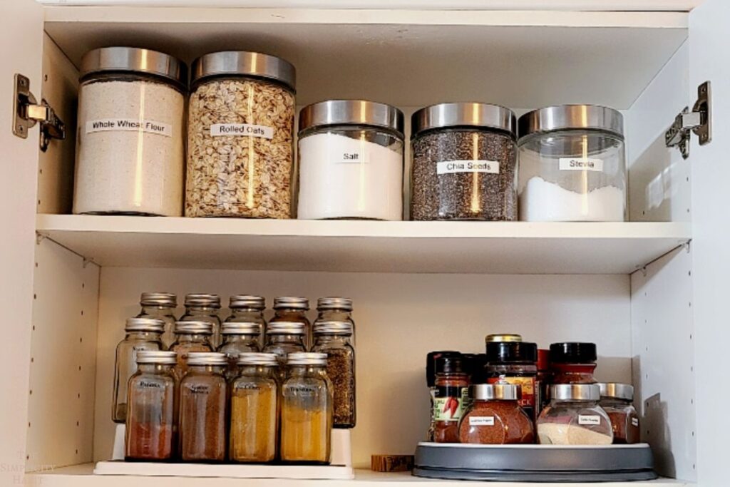 spices on a shelf