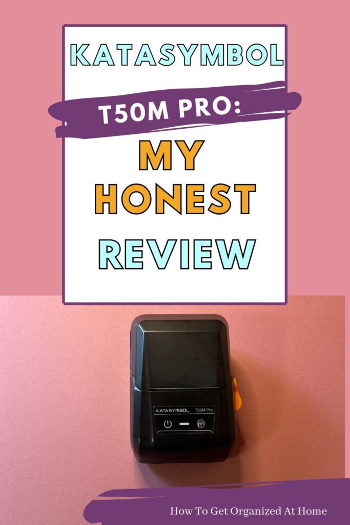 The words ‘Katasymbol T50M Pro: My Honest Review’ are on the image of a Katasymbol T50M Pro label maker.
