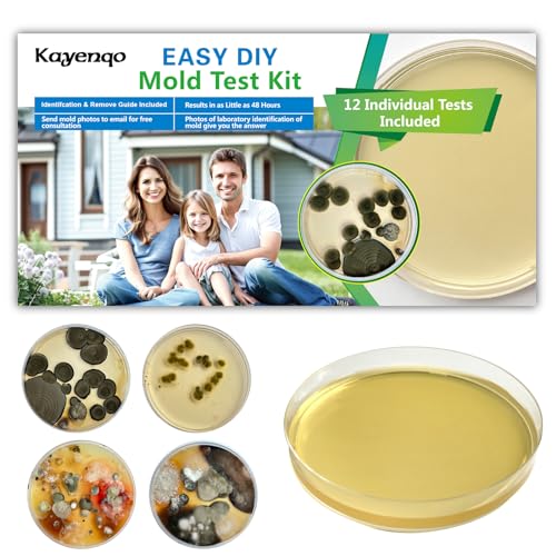 Mold Test Kit for Home - 12 Simple Detection Tests,Test HVAC System,Home Surfaces,& Indoor Air Quality Testing Kits,DIY Mold Detector at Home,Includes Detailed Mold Identification Guide,air Tester