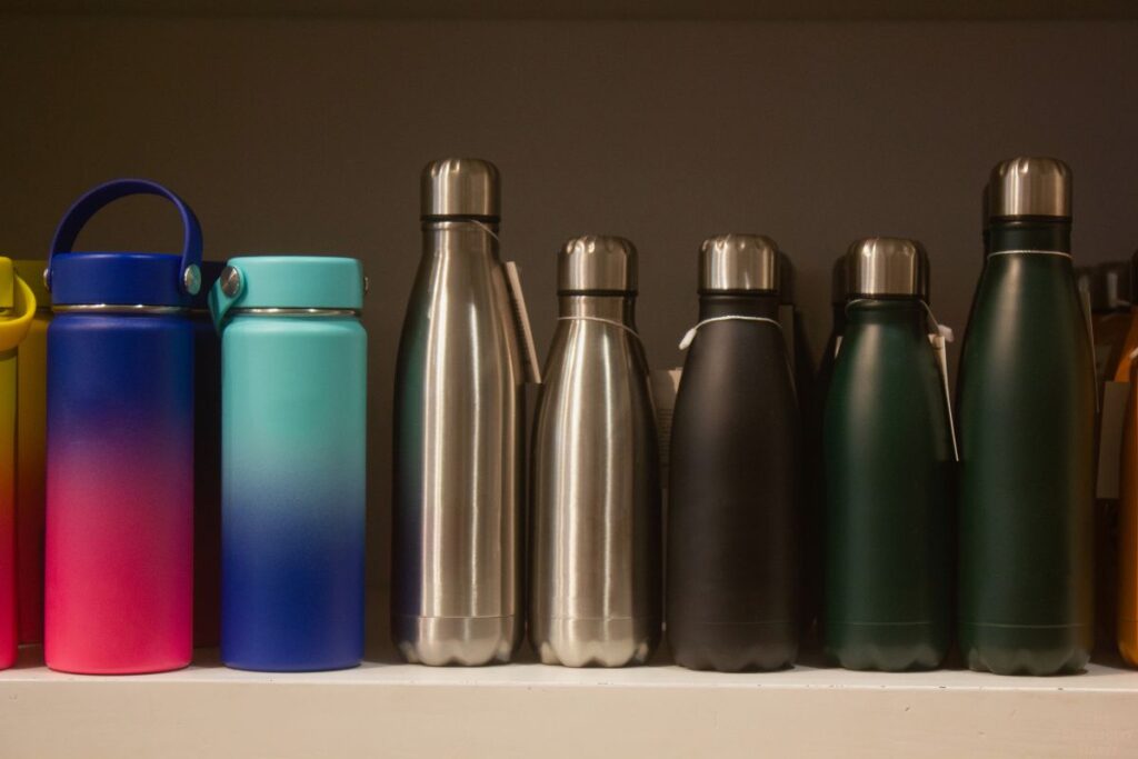 various water bottles