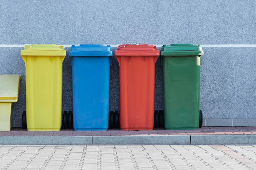 trash cans
