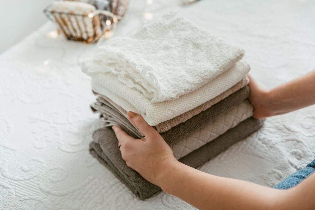 stack of linens