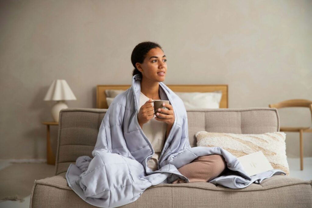 relaxed woman at home
