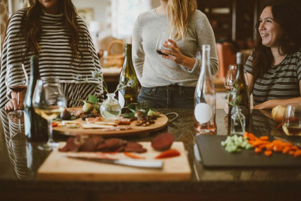 friends having dinner
