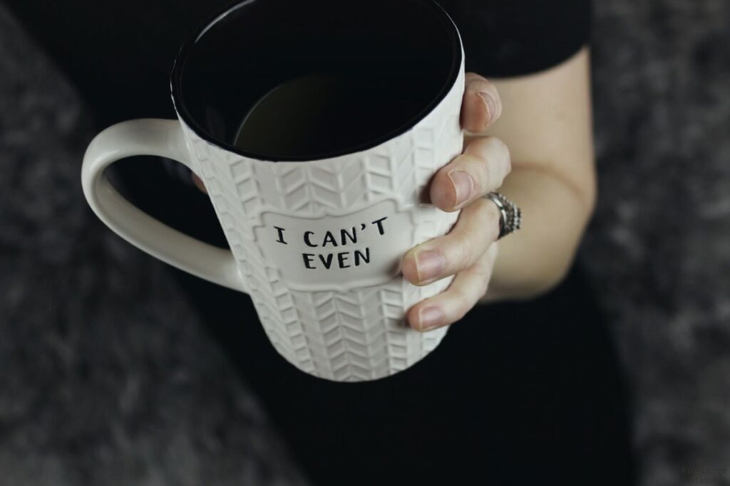 woman holding a mug