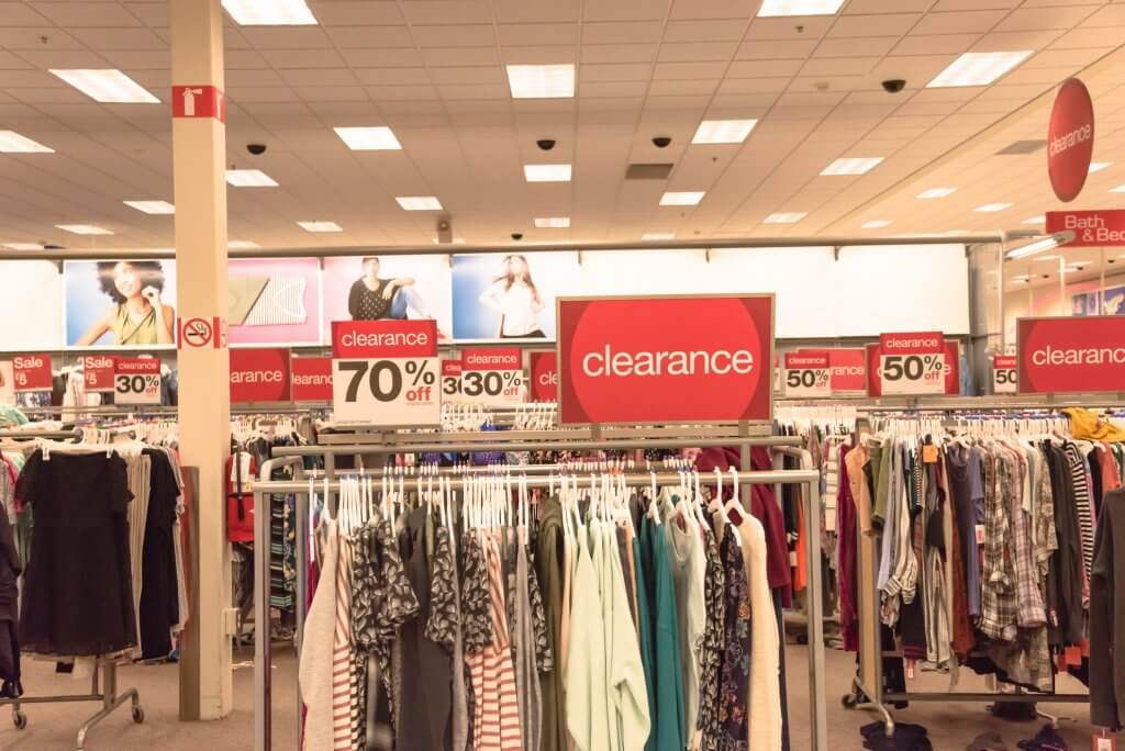 Target clothing clearance sale