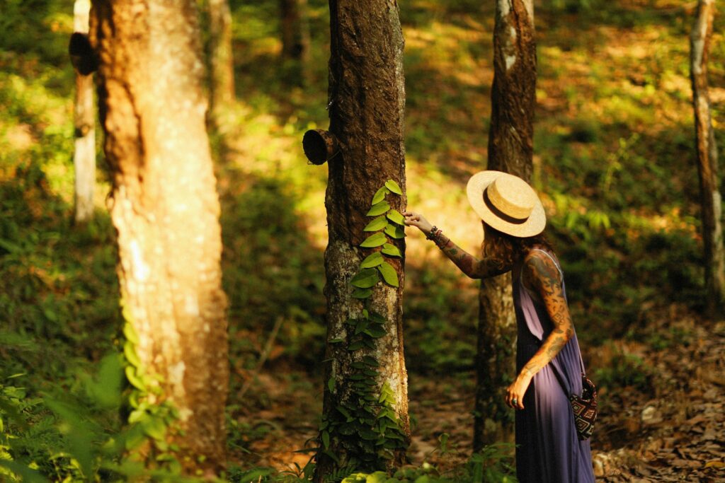 woman appreciating nature